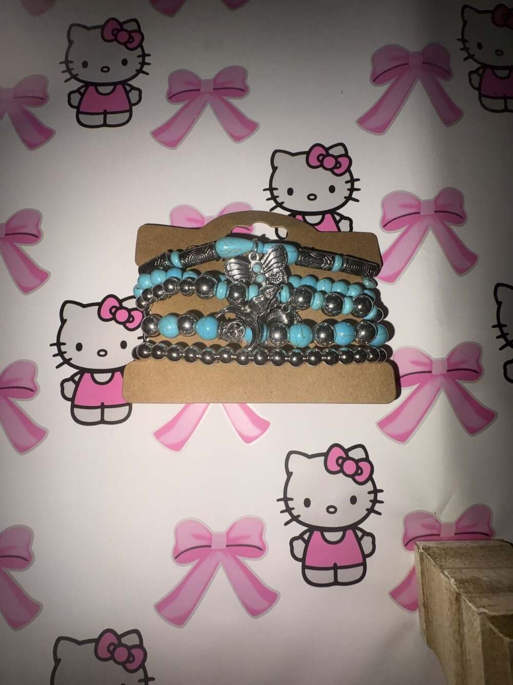 Western Turquoise and Silver Beaded Stackable Charm Bracelet Set
